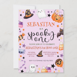Spooky One Halloween Birthday Invitation