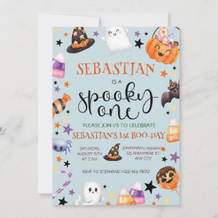 Spooky One Halloween Birthday Invitation