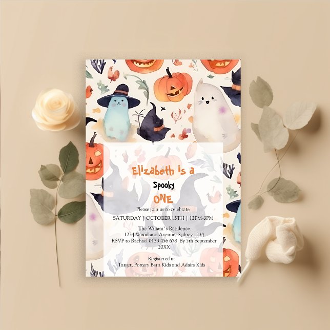 Spooky One Halloween Birthday Invitation (Creator Uploaded)