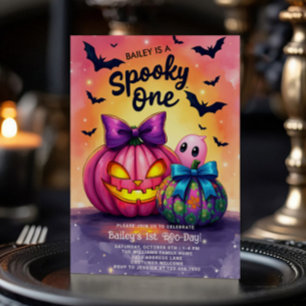 Spooky One Halloween Birthday Invitation