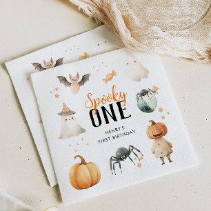 Spooky One Halloween Birthday Napkins