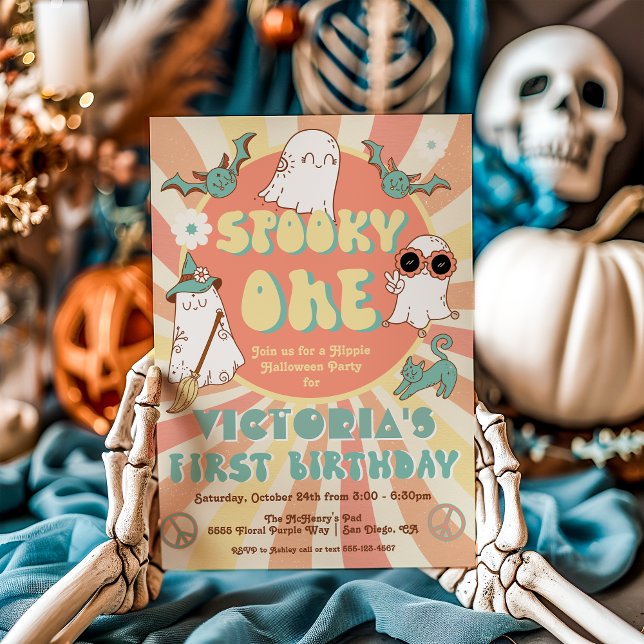 Spooky One Halloween Birthday Party Invitation (Creator Uploaded)