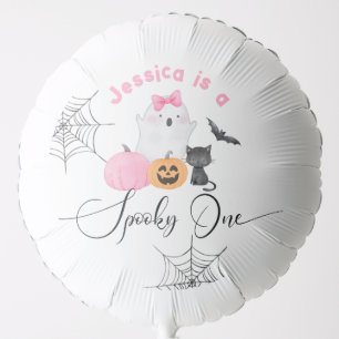 Spooky One Halloween birthday pink little Boo Balloon