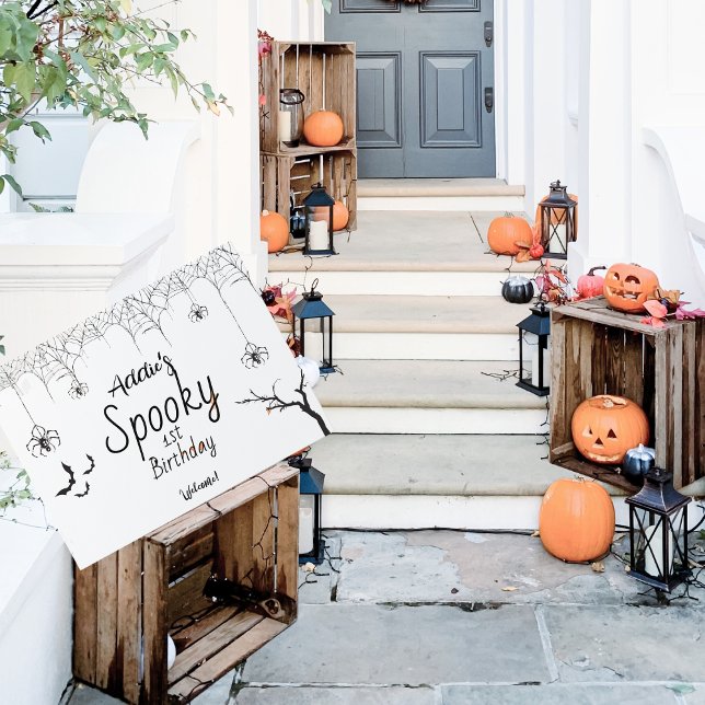 Spooky One | Halloween Birthday | Spooky Welcome Sign (Creator Uploaded)
