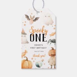Spooky One Halloween Birthday Thank You Gift Tags