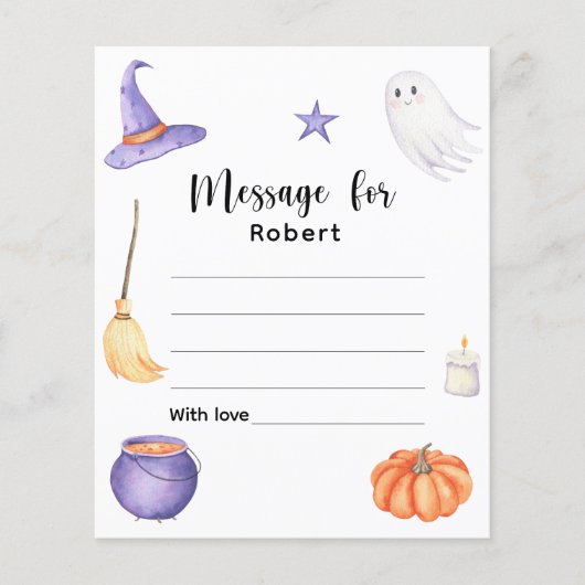 Spooky one halloween birthday time capsule message (Front)