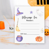 Spooky one halloween birthday time capsule message