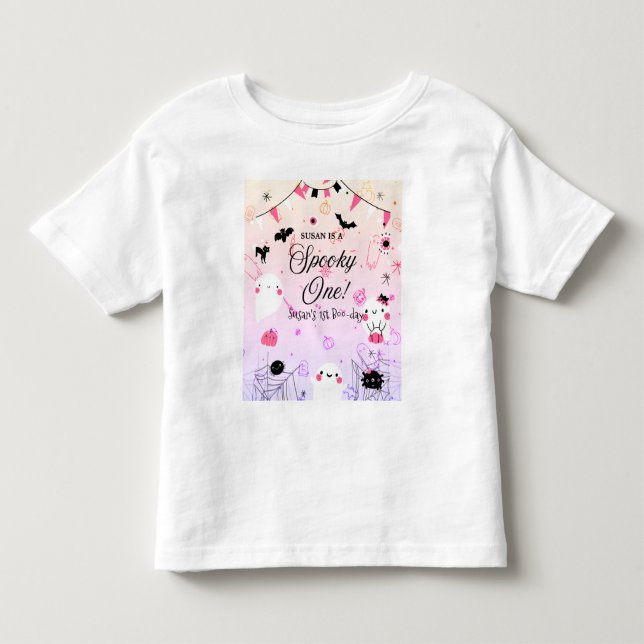 Spooky One Halloween Birthday Toddler T-shirt (Front)