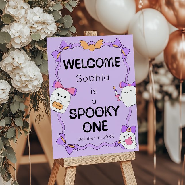 Spooky One Halloween Birthday Welcome Sign (Creator Uploaded)