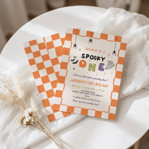 Spooky One Halloween Colorful Birthday Invitation