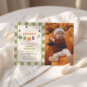 Spooky One Halloween Colorful Birthday Invitation