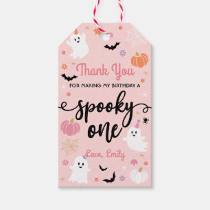 Spooky One Halloween Cute Ghost 1st Birthday Gift Tags