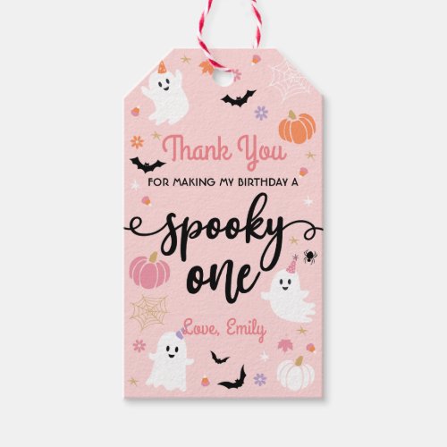 Spooky One Halloween Cute Ghost 1st Birthday Gift Tags