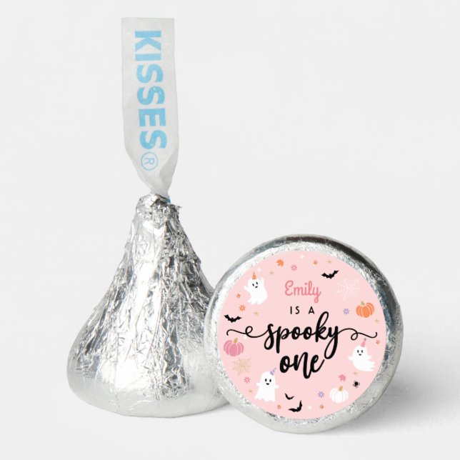 Spooky One Halloween Cute Ghost 1st Birthday Hershey®'s Kisses® (Front)