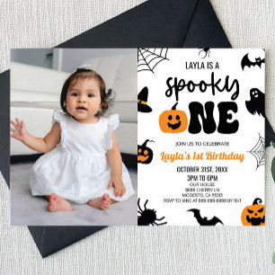 Spooky One Halloween First 1st Birthday Party Invitation
