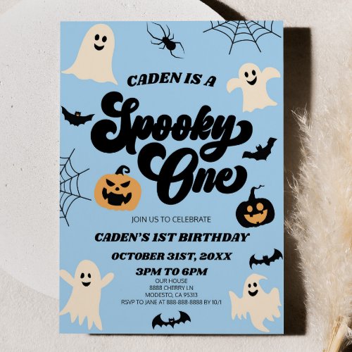 Spooky One Halloween First 1st Birthday Party Invitation