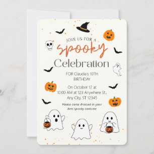Spooky One Halloween First Birthday Cute  Invitation