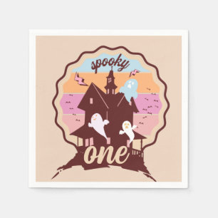 Spooky One Halloween First Birthday Ghost Party Napkins