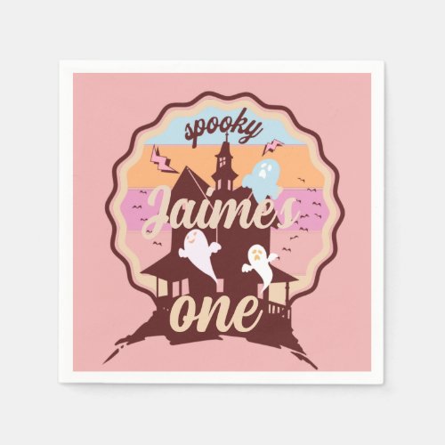 Spooky One Halloween First Birthday Ghost Party   Napkins