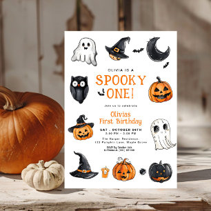 Spooky One Halloween First Birthday Invitation