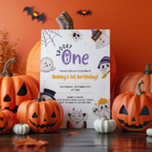 Spooky One Halloween First Birthday Invitation