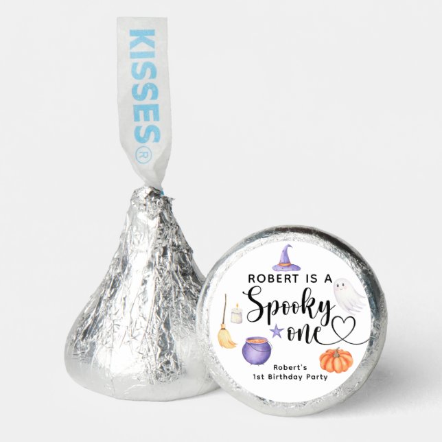 Spooky One Halloween First birthday party Hershey®'s Kisses® (Front)