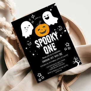 Spooky one Halloween first birthday party Invitati Invitation