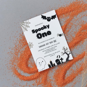 Spooky one Halloween first birthday party Invitation