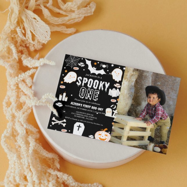 Spooky One Halloween first birthday party Invitation (Creator Uploaded)