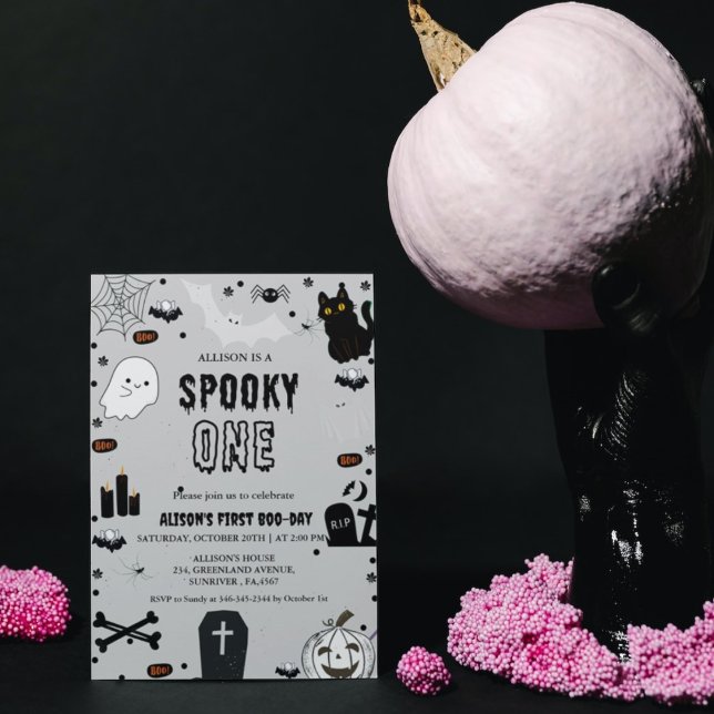 Spooky One Halloween first birthday party Invitation (Creator Uploaded)