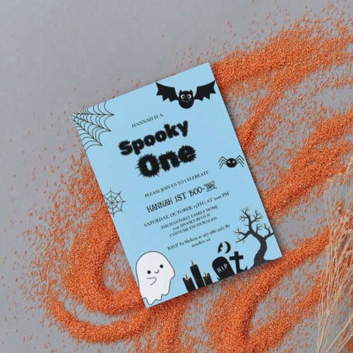 Spooky one Halloween first birthday party Invitation