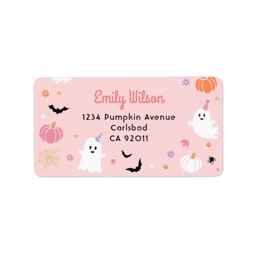 Spooky One Halloween Ghost Birthday Return Address Label