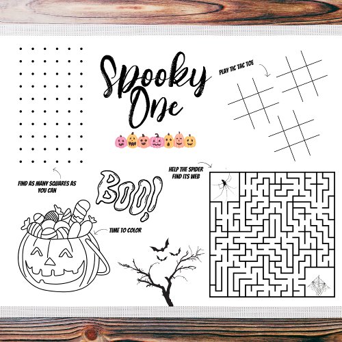 Spooky One  Halloween  Kids Activity Placemat3
