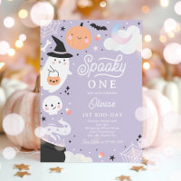 Spooky One Halloween Pink Ghost 1st Birthday Party