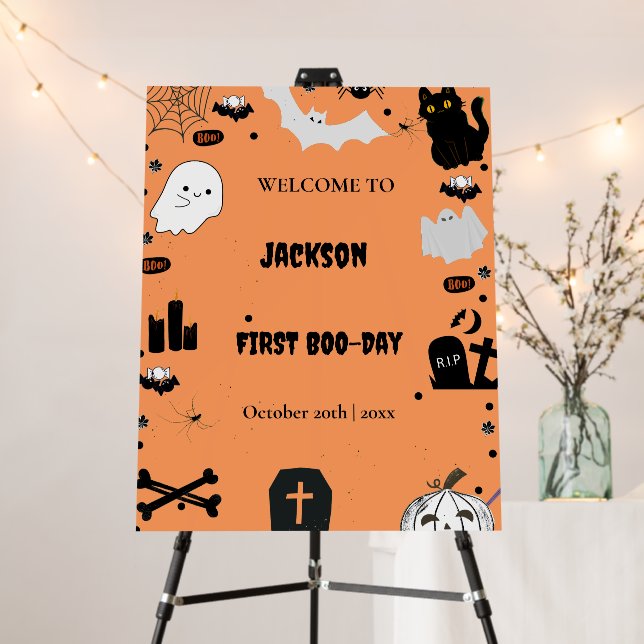 Spooky one Halloween spooktacular birthday party  Foam Board (In Situ (Stand))