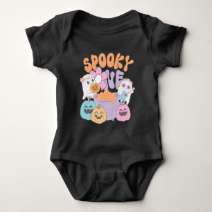 Spooky One Hippie Halloween Ghost Baby Bodysuit