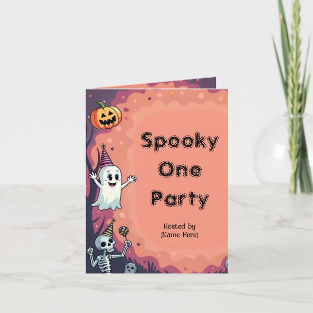 Spooky One Party Custom  Invitation (Front)