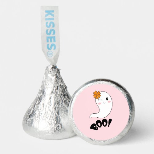 Spooky One Pink Cute Ghost Halloween 1st Birthday Hersheys Kisses