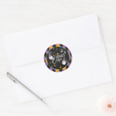Spooky One Round Sticker - Blk (Envelope)