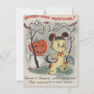 Spooky-ooky Historical Halloween Card