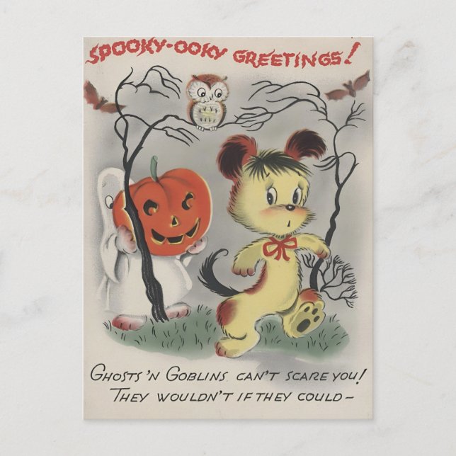 Spooky-ooky Historical Halloween Card (Front)