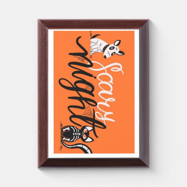  Spooky Orange Award Plaque (Vertical)