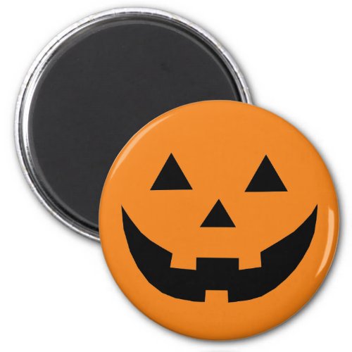 Spooky orange Jack o lantern pumpkin Halloween Magnet