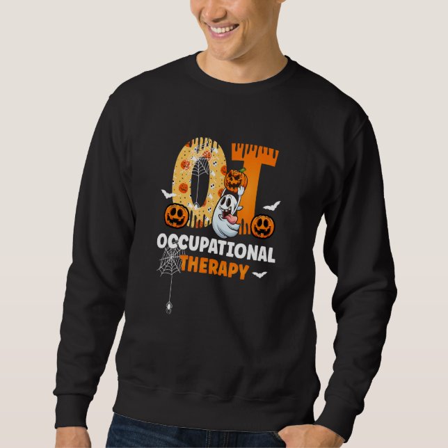 Spooky OT Occupational Therapy Therapist Halloween Sweatshirt (Front)