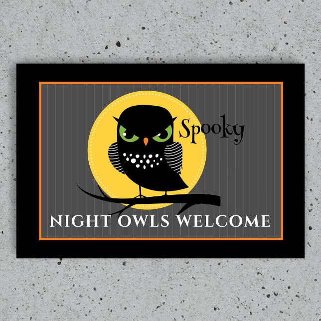 Spooky Owl Full Moon Halloween Doormat (Creator Uploaded)