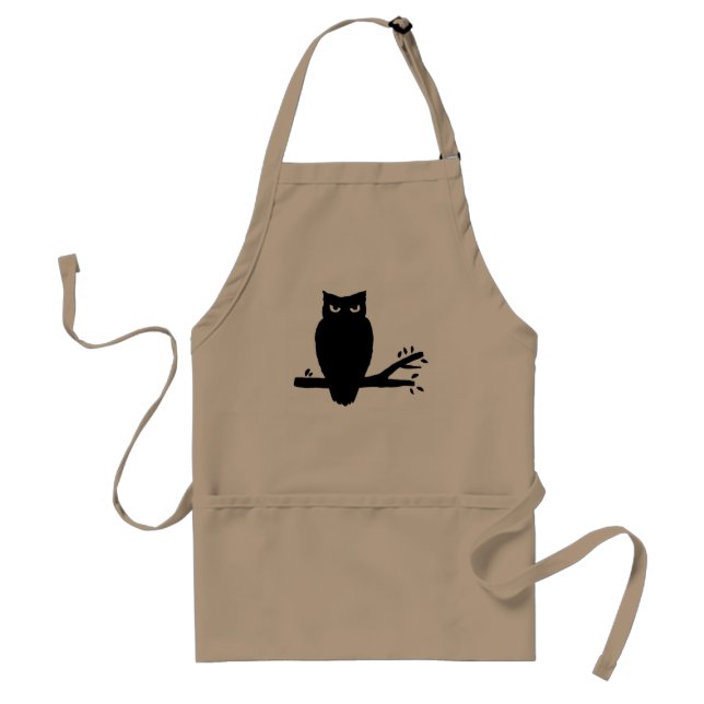 Spooky Owl Silhouette Adult Apron (Front)