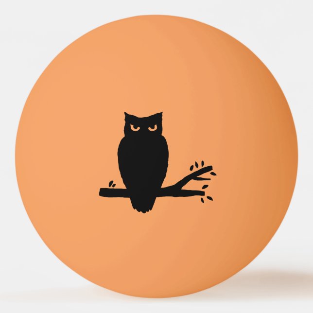 Spooky Owl Silhouettes Ping-Pong Ball (Front)