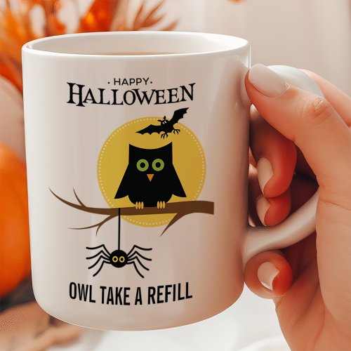 Spooky Owl Take a Refill Halloween Mug