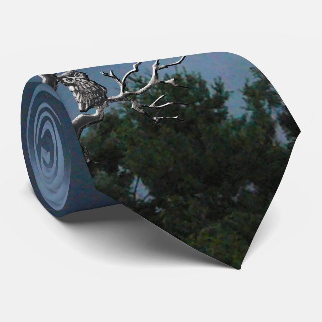 Spooky Owl Tie (Rolled)