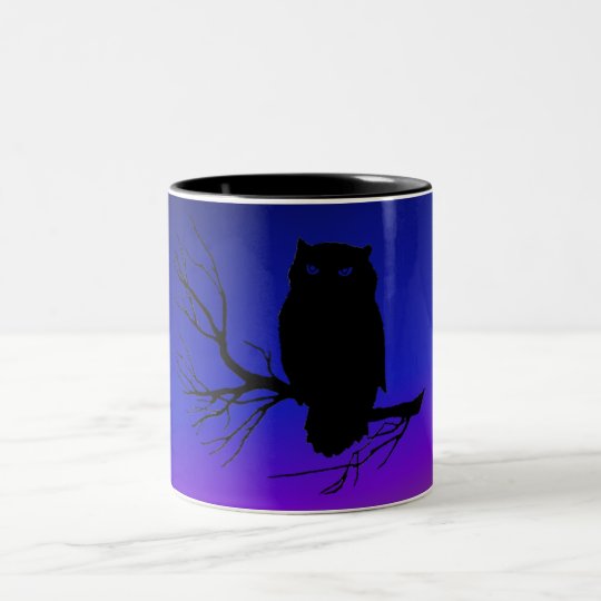 Spooky Owl Two-Tone Coffee Mug